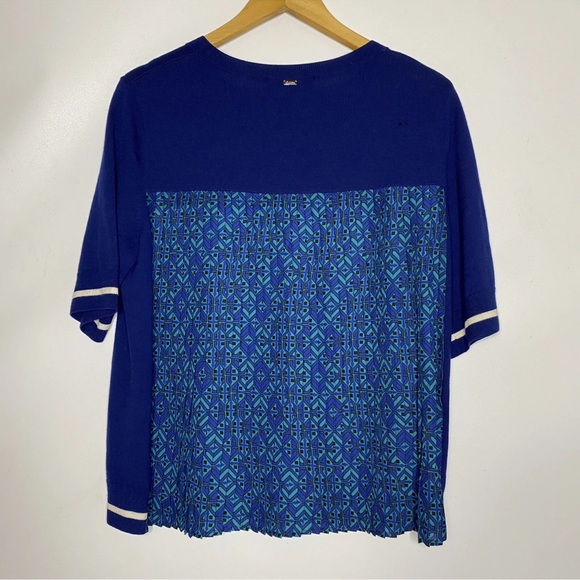 St John Navy Blue Wool Polyster Womens Blouse Size M - Picture 6 of 9